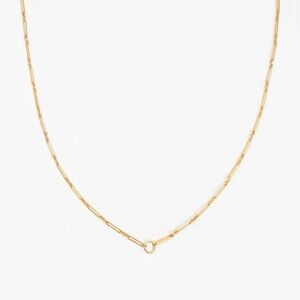 Clare V. Paperclip Charm Chain Vintage Gold